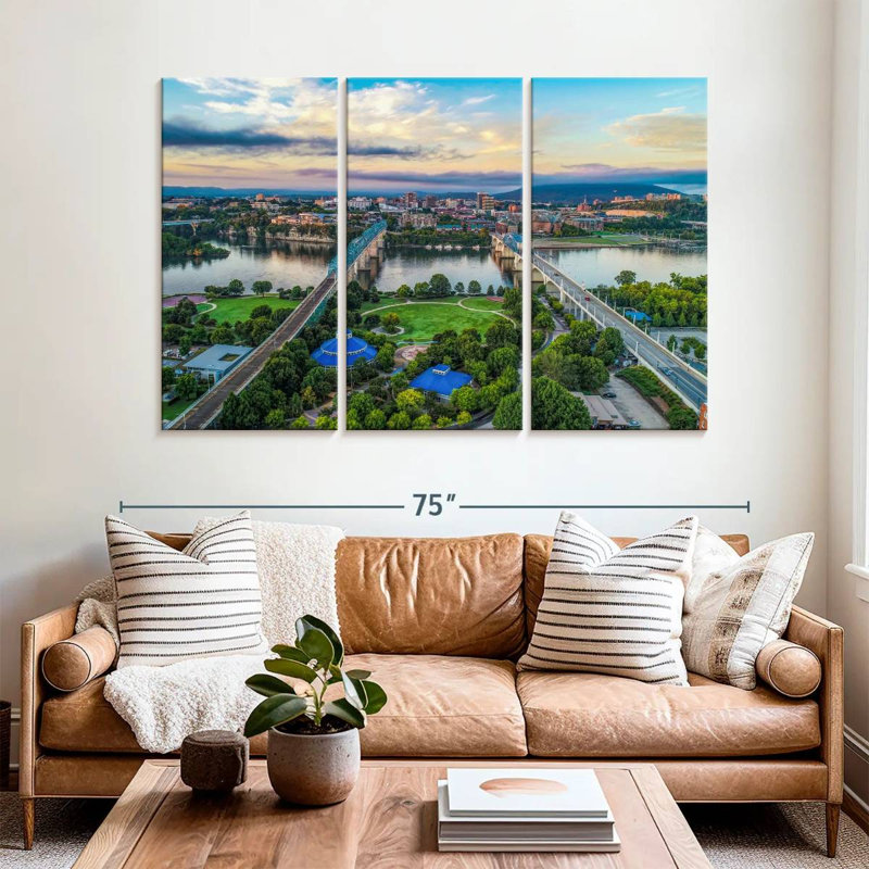 Hannes View Of Downtown Chattanooga, 42" H x 65" W
