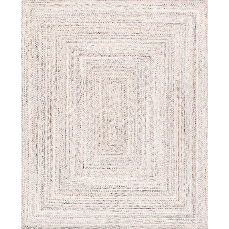 Tapis intérieur / extérieur beige tressé à la main Lagos, Rectangle de 10 pi x 14 pi