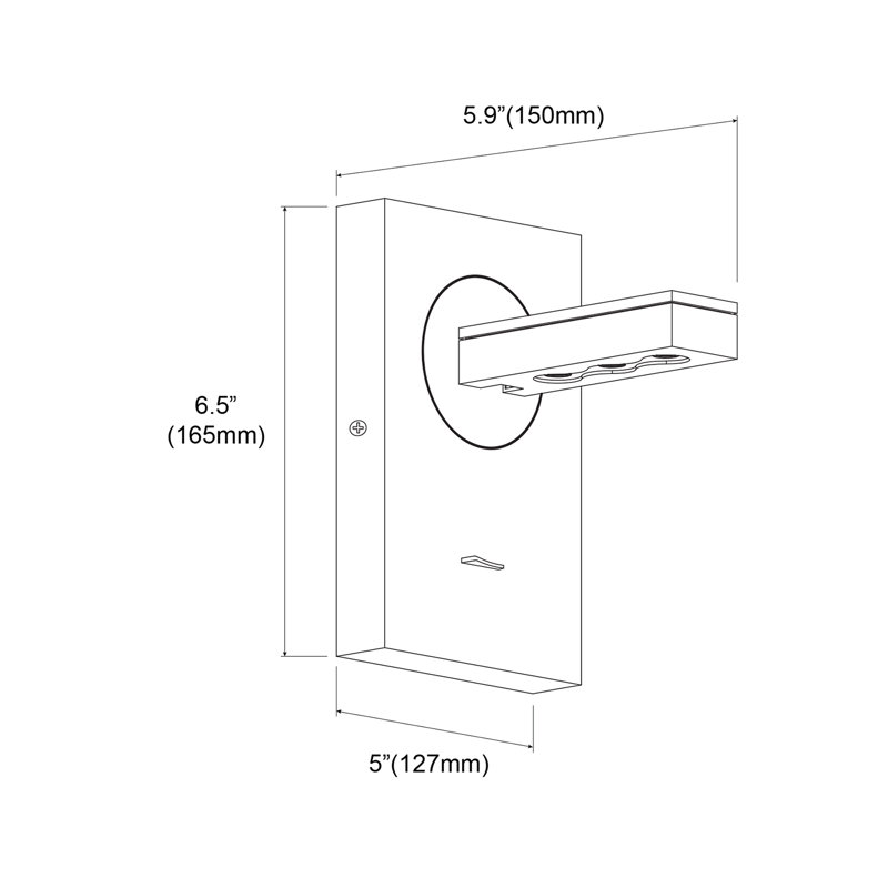 Projecteur à 3 lumières Carnes Carnes, Argent