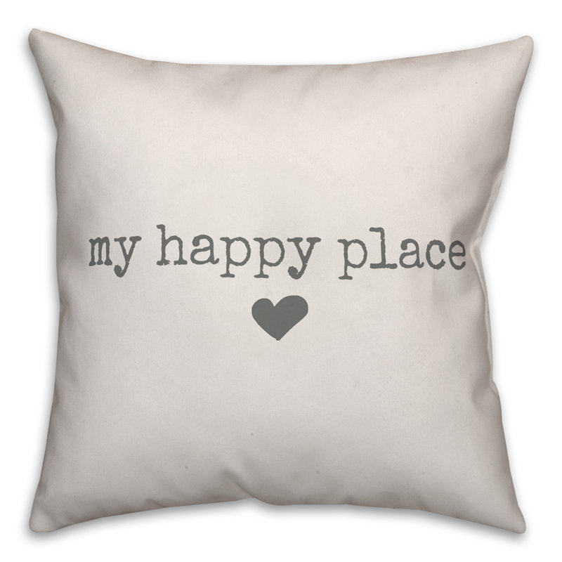 Outdoor Throw Pillow, White/Dark Gray, 20" x 20"