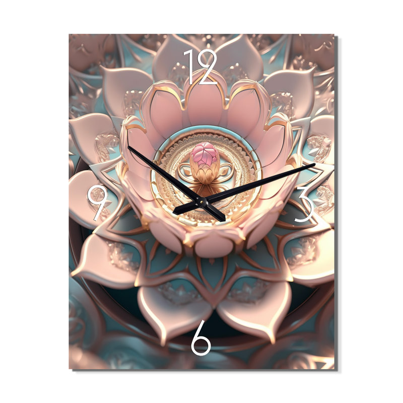 Horloge murale Quillin - Boho Mandala surdimensionnée, Grand