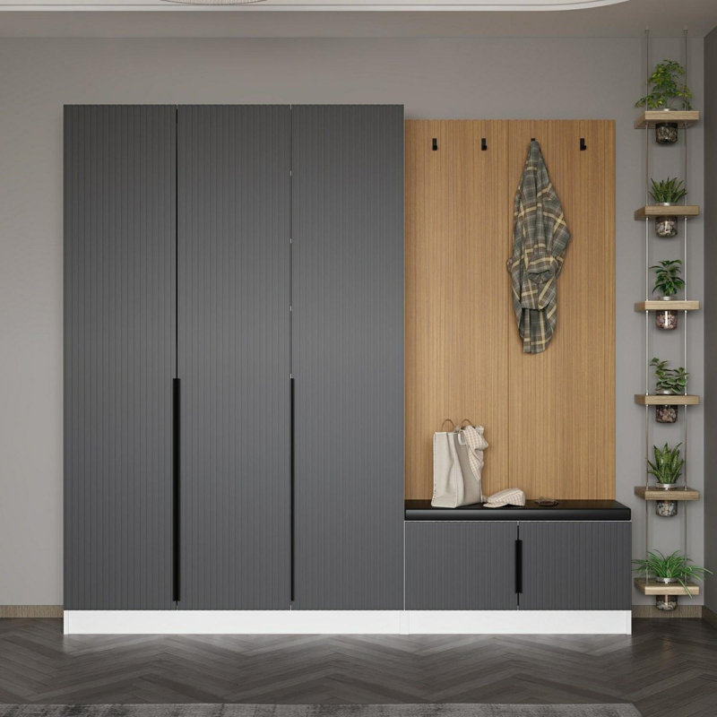 Nichlas Hall Tree 225cm Wide, Anthracite