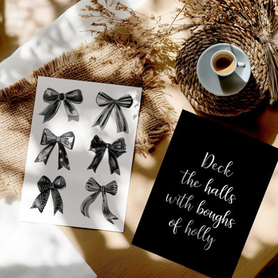 Ensemble de 2 reproductions d'art «Black Tie»