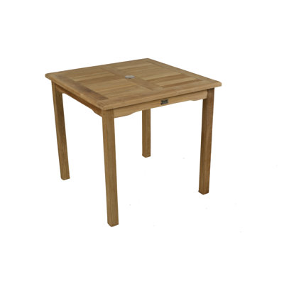 Katelynn Square Teak Solid Wood Outdoor Dining Table - 80 cm W 80 cm D