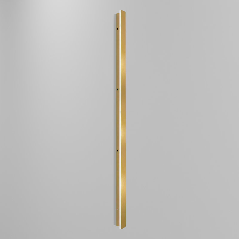 Outdoor Modern Metallic Wall Light Led Sconce Fixture Rectangular - Ip65 Anti-Rust, Gold, 59" H x 1.9" W x 1.8" D