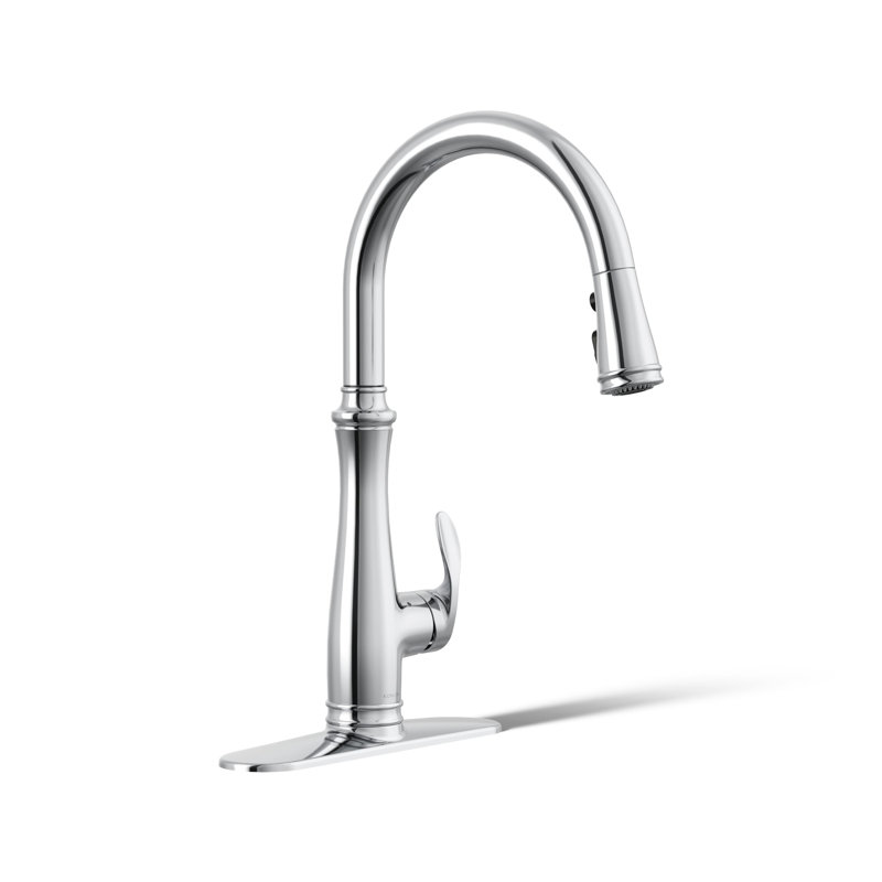 Kohler Bellera Touchless Pull Down Kitchen Faucet, Single-Handle Kitchen Sink Faucet with Three-Function Pull Down Sprayer
