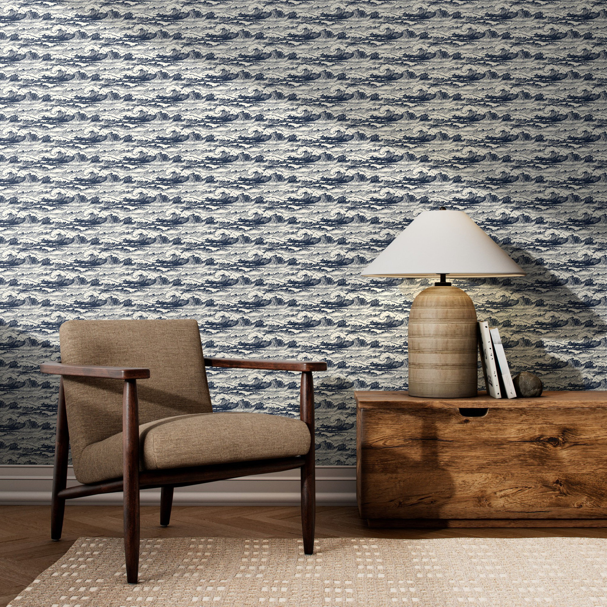 Fielder Wavebreak Wallpaper by Getty Images, Navy II