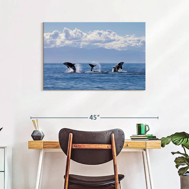 Brampt Lively Killer Whales, 24" H x 36" W