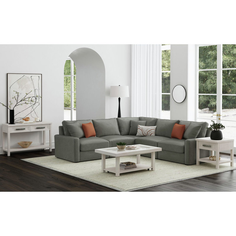 Jeanne Sofa Table in Antique White