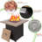 Javohn Square Stainless Steel Propane Smokeless Fire Pit Table