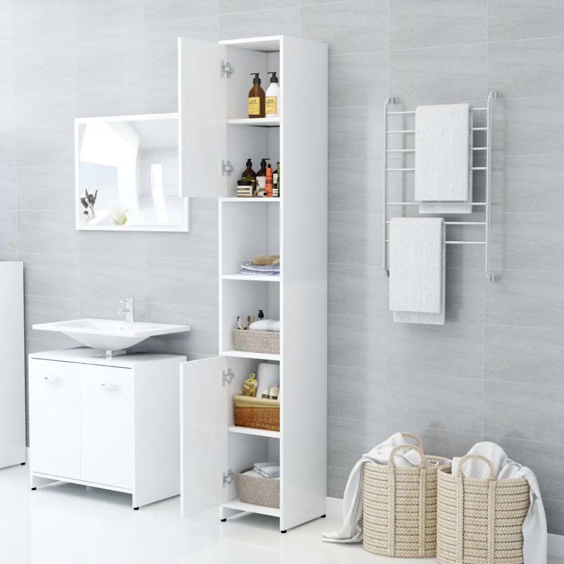 Lutrica Bathroom Cabinet, White