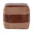Leather/Canvas Ottoman - Espresso/Tan-324462584