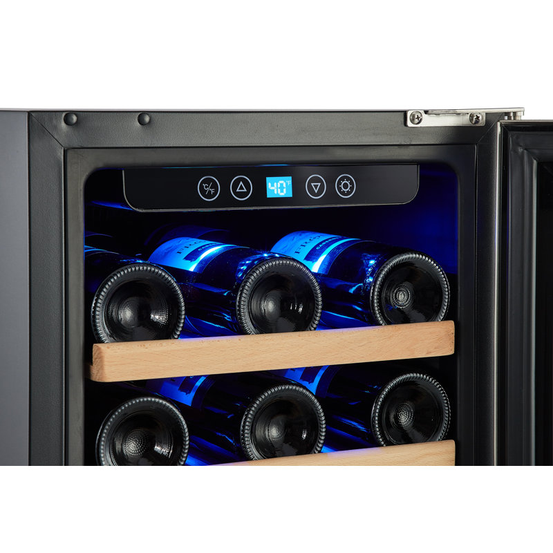 Kalamera Single Zone 14.9'' 30 Bottle Wine Refrigerator with Reversible Door