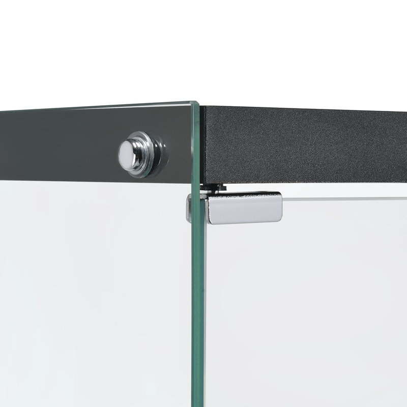 Maxwell Black Glass Lighted Display Cabinet with Magnetic Doors