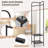 Ebern Designs Corner Coat Rack With Shelves Freestanding Hall Tree With Top Hanger White-464817581