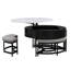 Table basse à plateau relevable moderne avec plateau de rangement moderne blanc et noir avec 3 pieds, base de conception écoénergétique, matériau, métal pour la décoration du salon