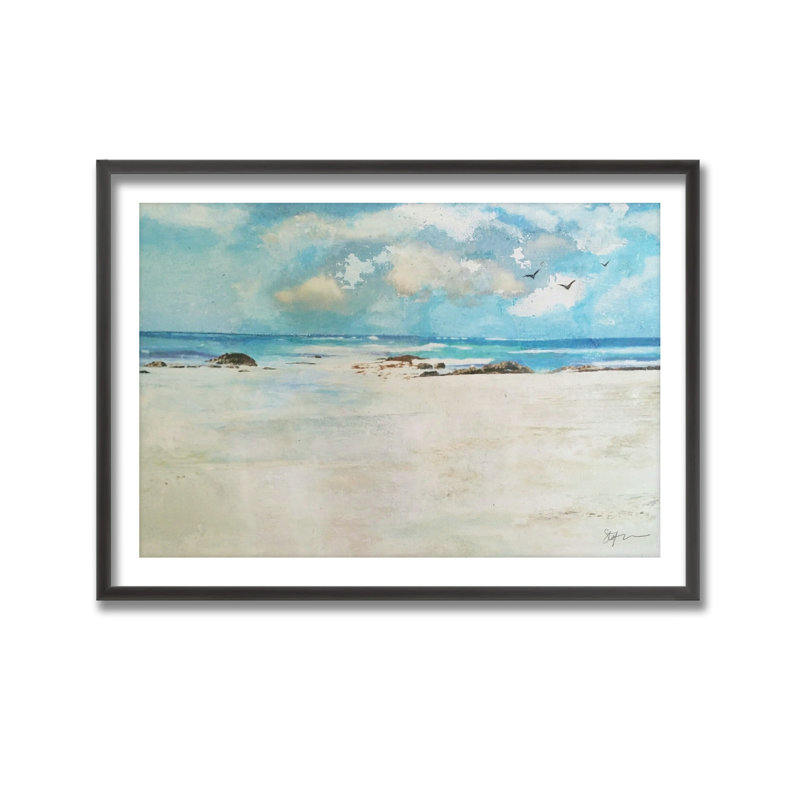 Coastal Retreat Cerulean by  - Picture Frame Painting, 32" H  x  48" W