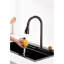 Lavabo de cuisine en acier inoxydable 304 de style cascade de pluie avec évier de drainage gris