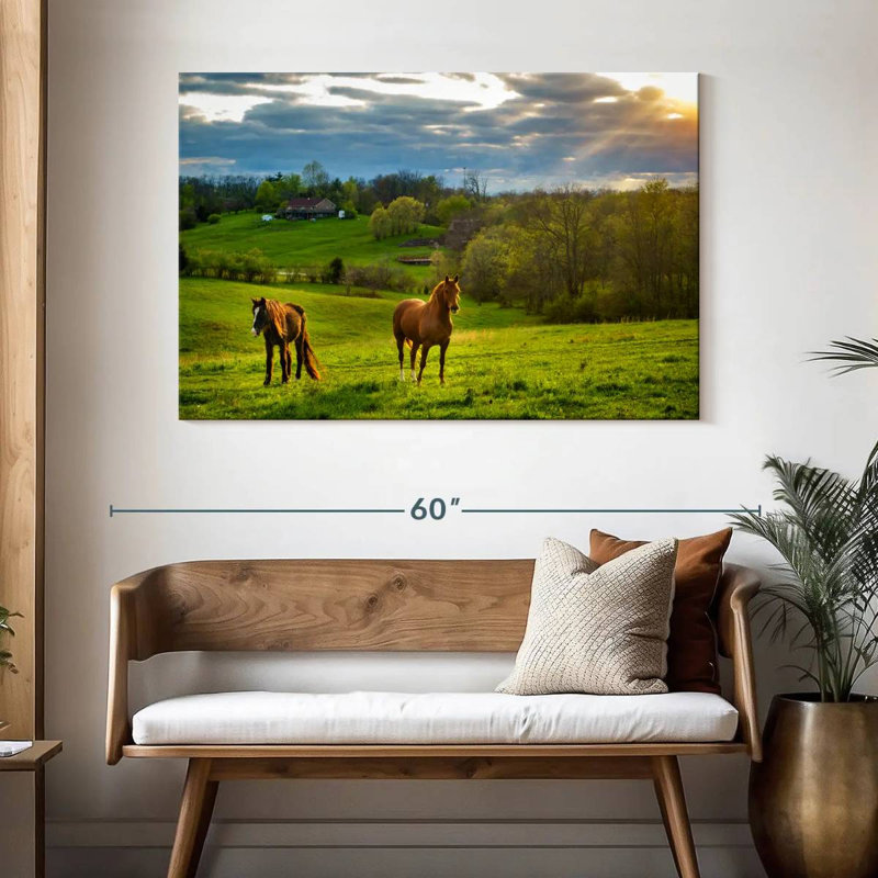Horse Farm, 32" H x 48" W