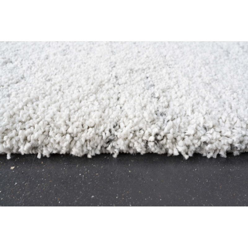 Tapis ivoire touffeté à rayures Aydric, Rectangle 5 pi 3 po x 7 pi 6 po