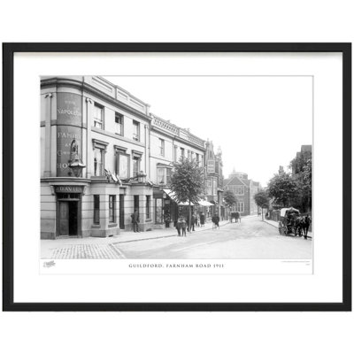 Guildford, Farnham Road 1911 by Francis Frith - Single Picture Frame Print