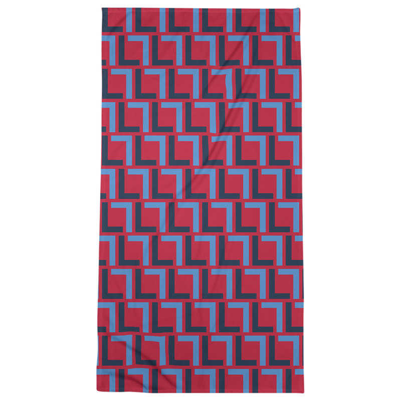Serviette de bain, Red/Navy/Blue