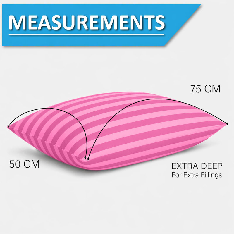 Stripe pillowcase - Set of 2, PINK