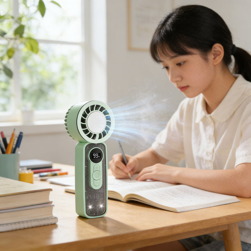 Mini ventilateur thermoélectrique à main à refroidissement rapide Kondieu, Green