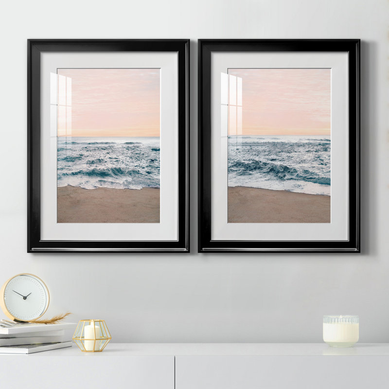 " Natalie Carpentieri " 2 - Pieces, Black Framed Paper, White, 30" H x 22" W x 1" D