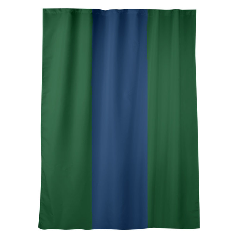 Blackout Curtain Single Panel, Green/Navy