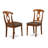 3 Piece Kitchen Table Set Contains a Rectangle Dining Room Table with Butterfly Leaf and 2 Linen Fabric Upholstered Dining Chairs, 36x54 Inch, Saddle Brown-131366009-131366013