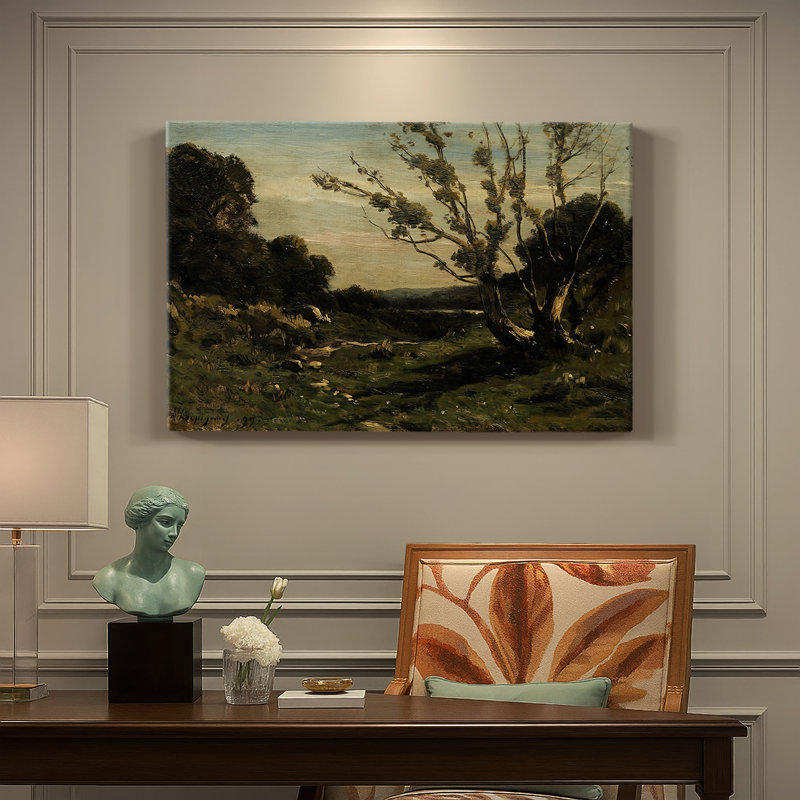 Landscape at Twilight-Henri Harpignies-Gallery Wrapped Canvas-1895, 18 x 27
