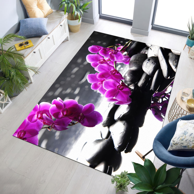 Chic Pastel Floral Art Pattern Area Rug with High Pile Soft Texture for Stylish Home Interior Decor Enhancement and Comfort Underfoot