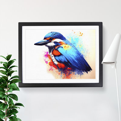Kingfisher Bird Splash - Single Picture Frame Print