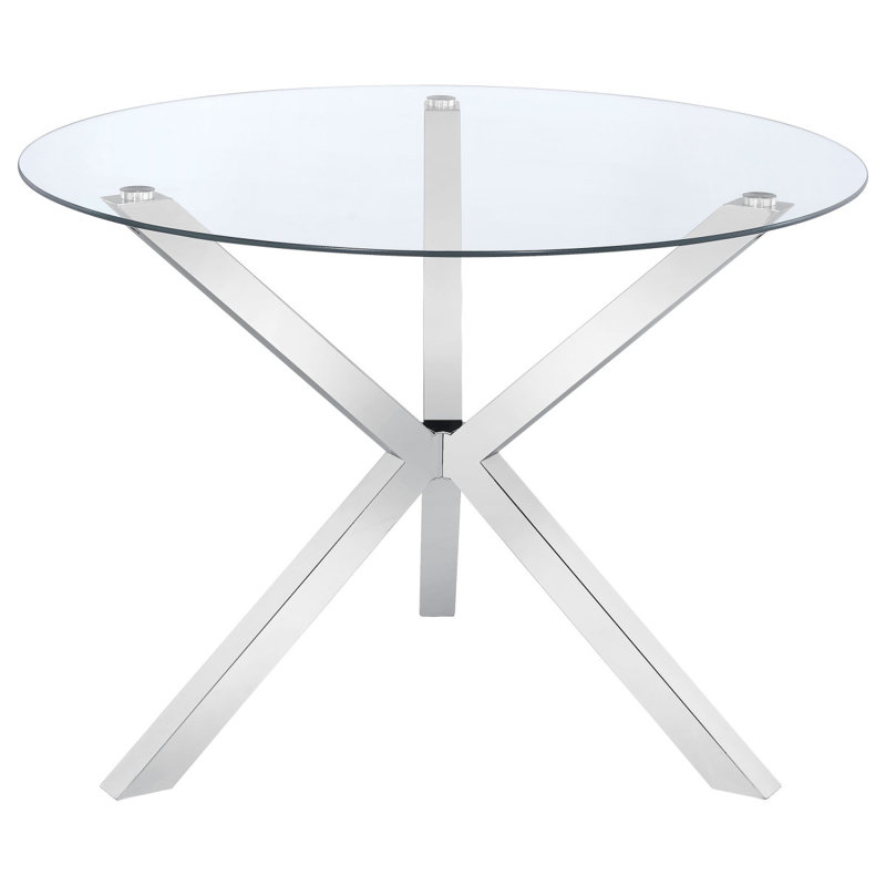Isolde Chrome 41-Inch Dining Table