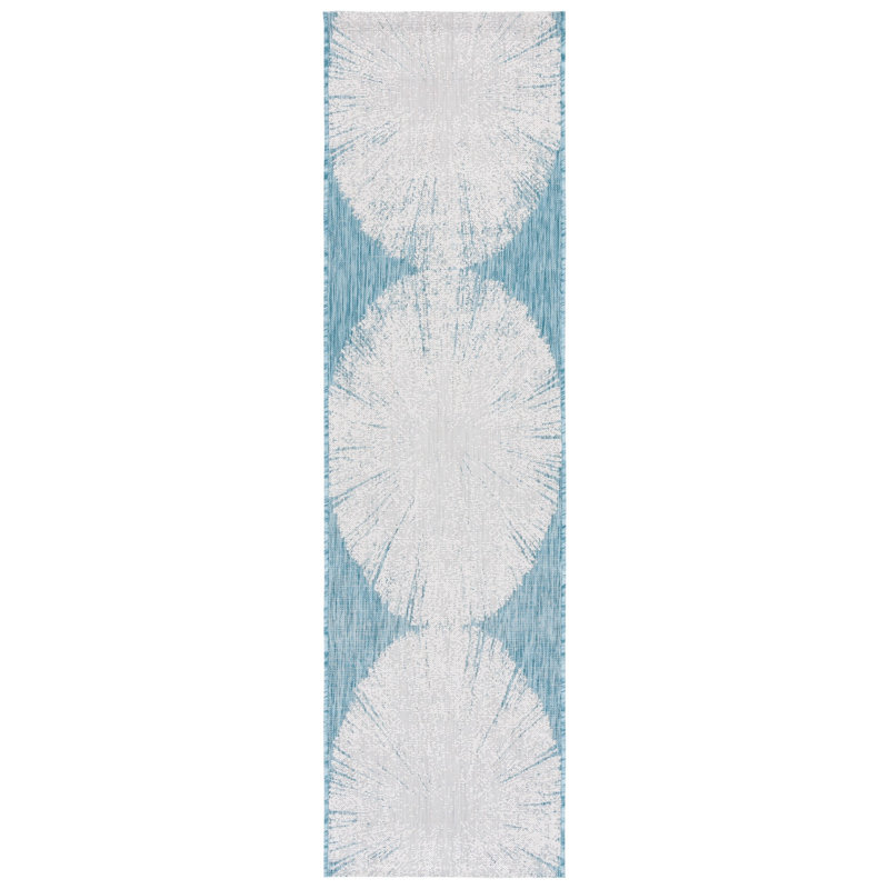 Courtyard Performance Abstract Indoor/Outdoor Area Rug, Runner 2'3" x 8'