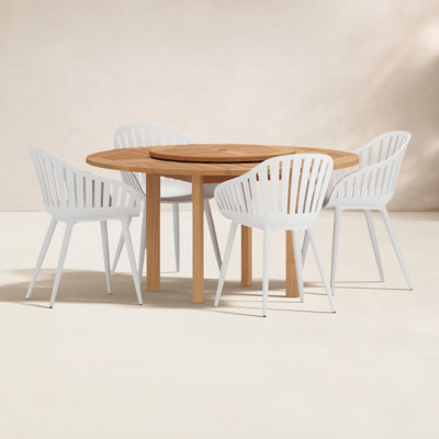 Anautica 59" Eucalyptus Patio Dining Set