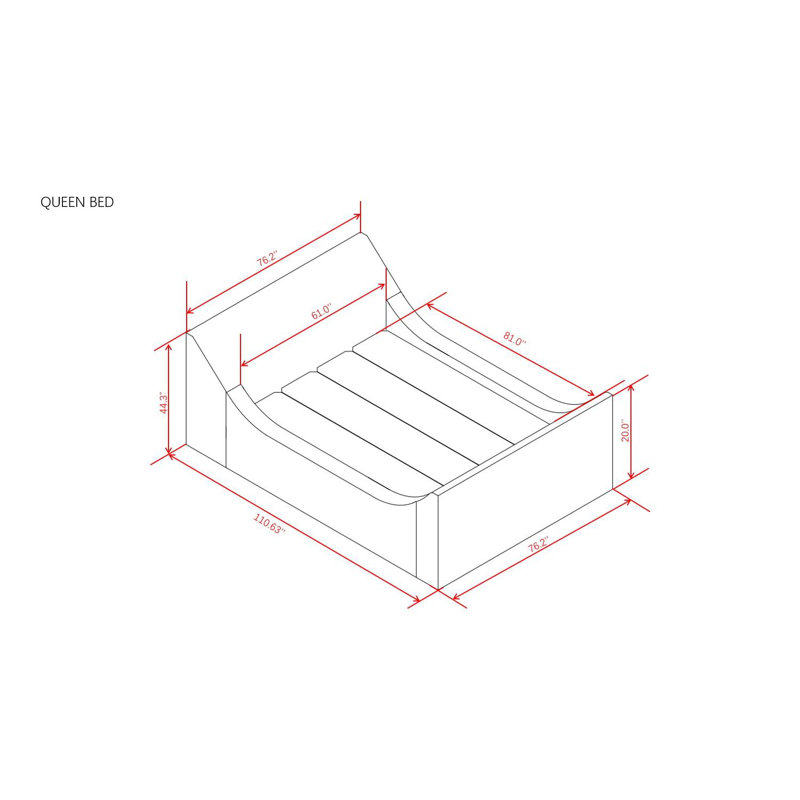 Crowne Upholstered Bed, Queen