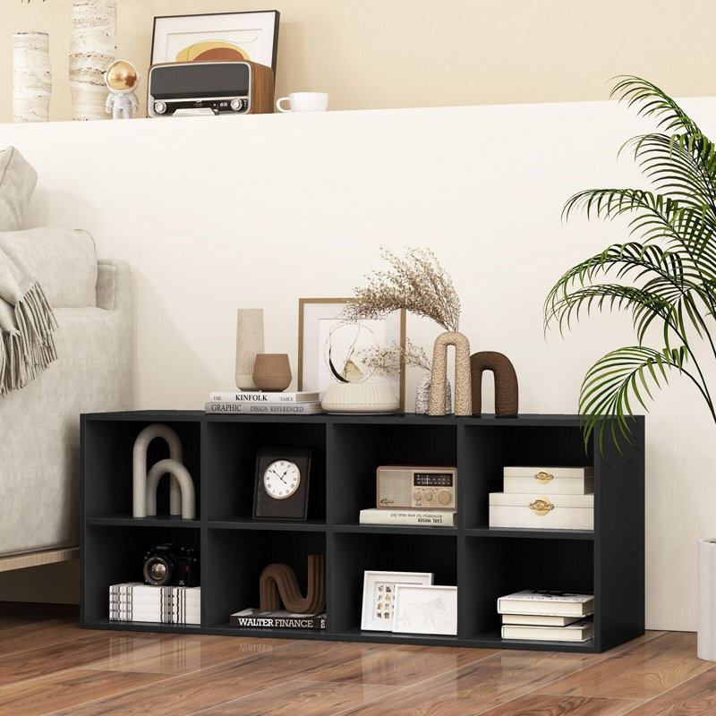 8 Pair Shoe Storage Bench, Black