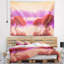 Tapisserie à jardins rouge et mauve en polyester avec accessoires suspendus inclus-28490485