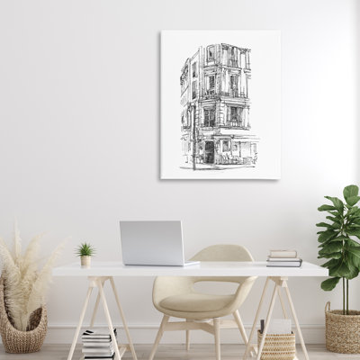 Toile Parisian Boulevard Architecture, design par Ethan Harper