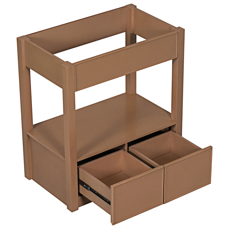 29.4'' Single Bathroom Vanity Base Only, Brown