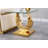 Luxury Square End Table, 22.8" Glass Sofa Side Table with Stainless Steel Frame and Clear Glass Top, Cocktail Tea Table, Modern Glass End Table for Home Office-1655477138