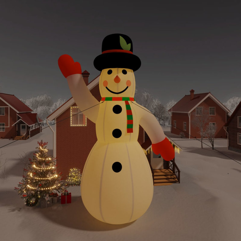Décorations gonflables de bonhomme de neige gonflable avec DEL, H 33 pi
