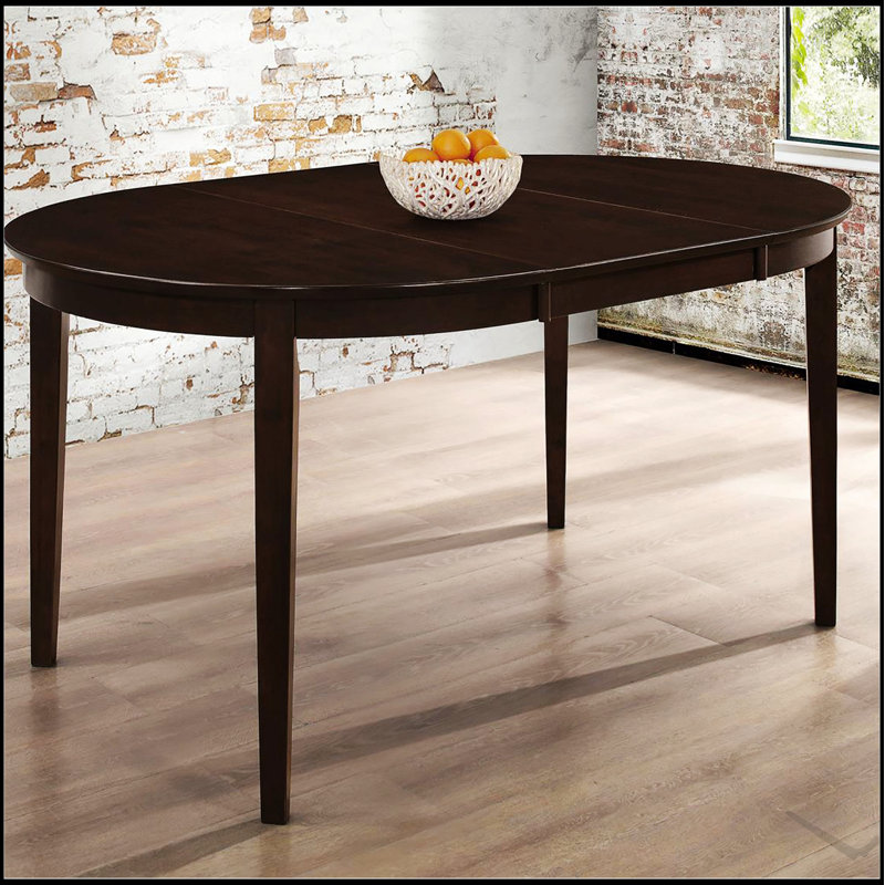 Table de salle à manger ovale avec rallonge Cappuccino pour une salle à manger polyvalente et élégante