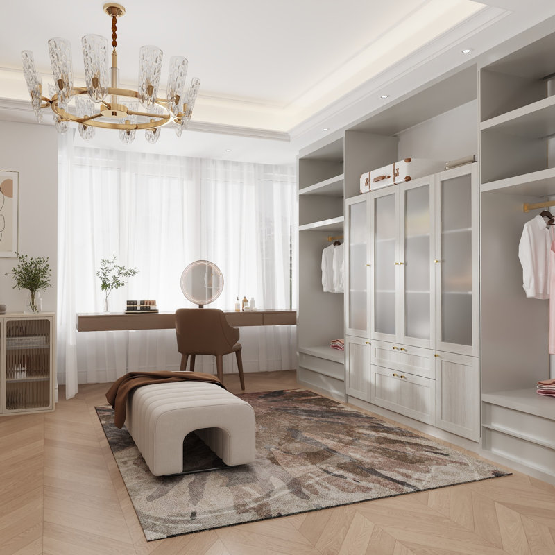 Closet System With Six Doors And Two Drawer