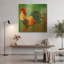 'Le Rooster B' By Jean Plout Gold Metal Wall Art, 12" x 12"-132265920