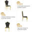 Chaise d'appoint de salle à manger rembourrée en similicuir H 19 po avec pieds en acier inoxydable Mery-2005473350-2005473348