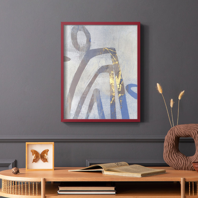 Linx II, reproduction encadrée - bois massif, Rouge, H 10 po x l 8 po