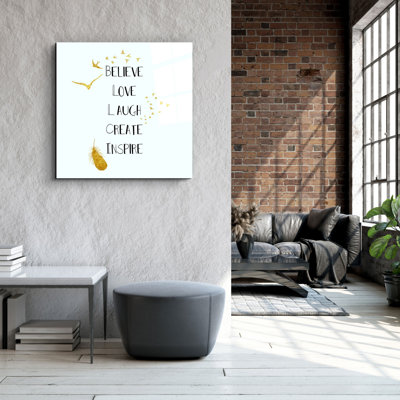 Superbe peinture décorative en verre trempé de 19,7 po x 19,7 po | 100% verre trempé, épaisseur: 0,16 pouce | Impression UV pour des couleurs éclatantes | Parfait pour la décoration intérieure, le salon ou le bureau